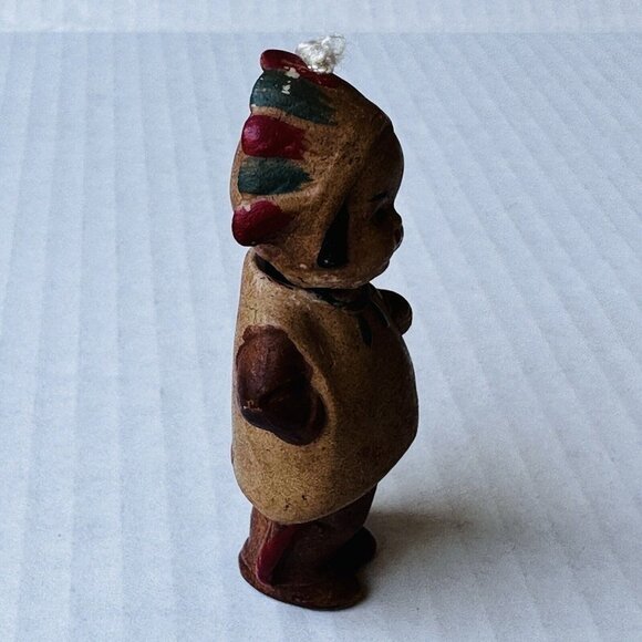 Native‎ American Indian Doll German Hertwig Bisque Porcelain Headdress 2.75" H - Picture 2 of 11